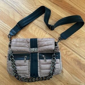 THINK ROYLN Notting Hill Bag Purse Shoulder Bag Quilted Crossbody Brown